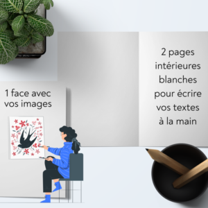 Carte pliée rectangulaire 1 face