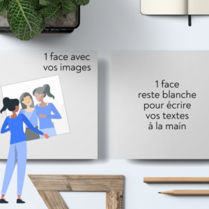 Carte plate carrée 1 face