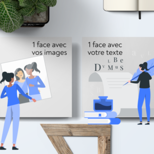 Carte plate carrée 2 faces