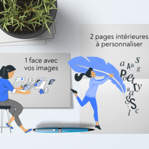 Carte pliée rectangulaire 2 faces paysage