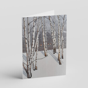 3 oiseaux sur un bouleau - Martine Curin